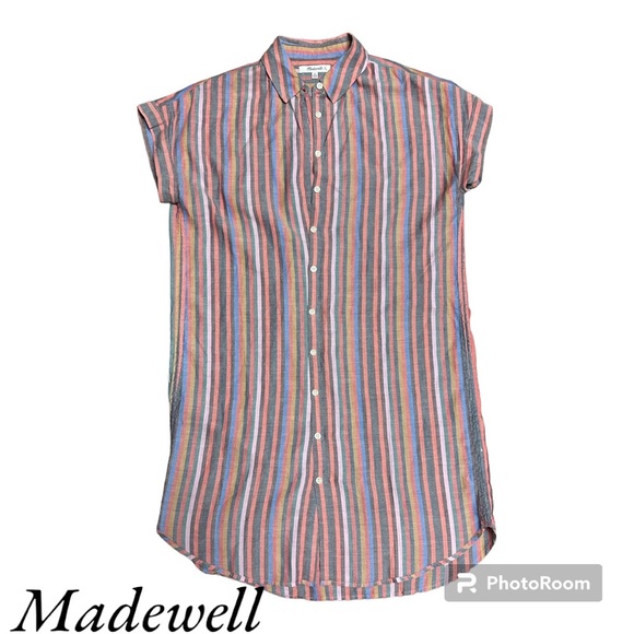 Madewell Dresses & Skirts - Like new Madewell, striped button-down dress.